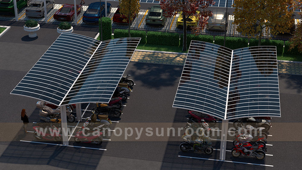 motorcycle bike parking shelter canopy