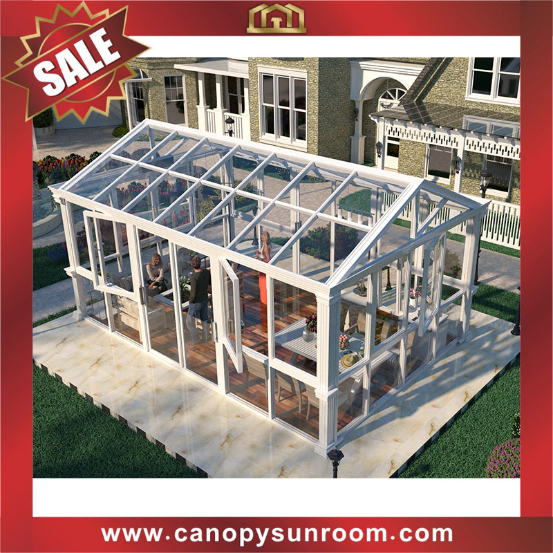 High quality outdoor backyard aluminum glass sunroom sun house enclouse cabin shed for sales