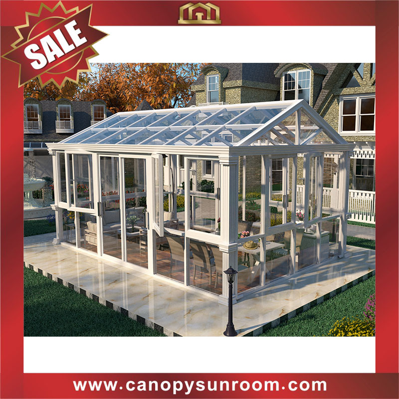 High quality outdoor backyard aluminum glass sunroom sun house enclouse cabin shed for sales