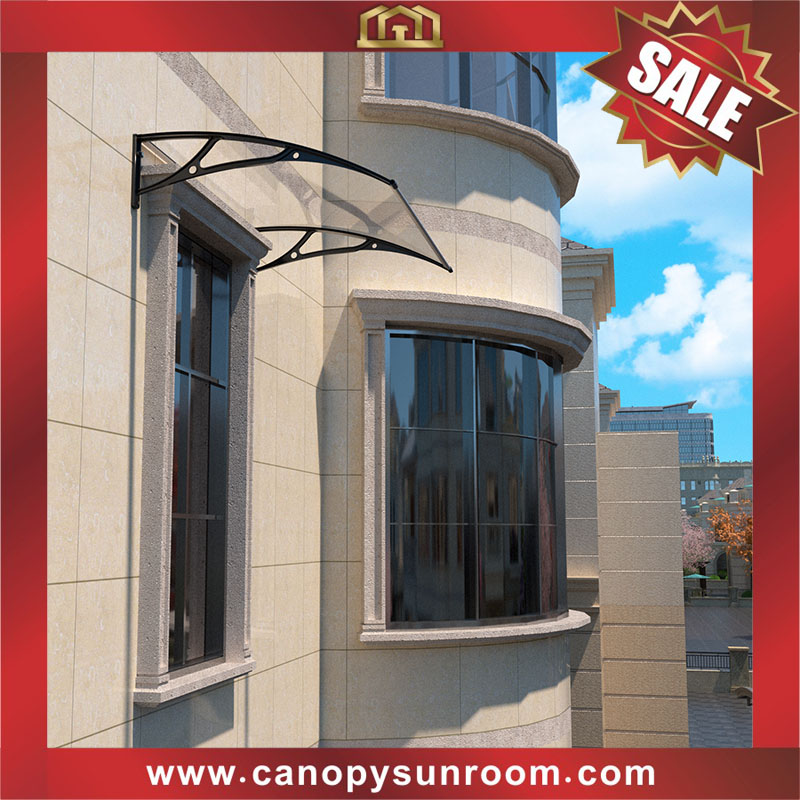 hot selling house Window door DIY Polycarbonate pc awning canopy shelter with aluminum bracket support arms