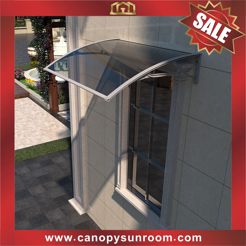 exellent Window door DIY Polycarbonate awning canopy shelter with aluminum bracket support arms for sale
