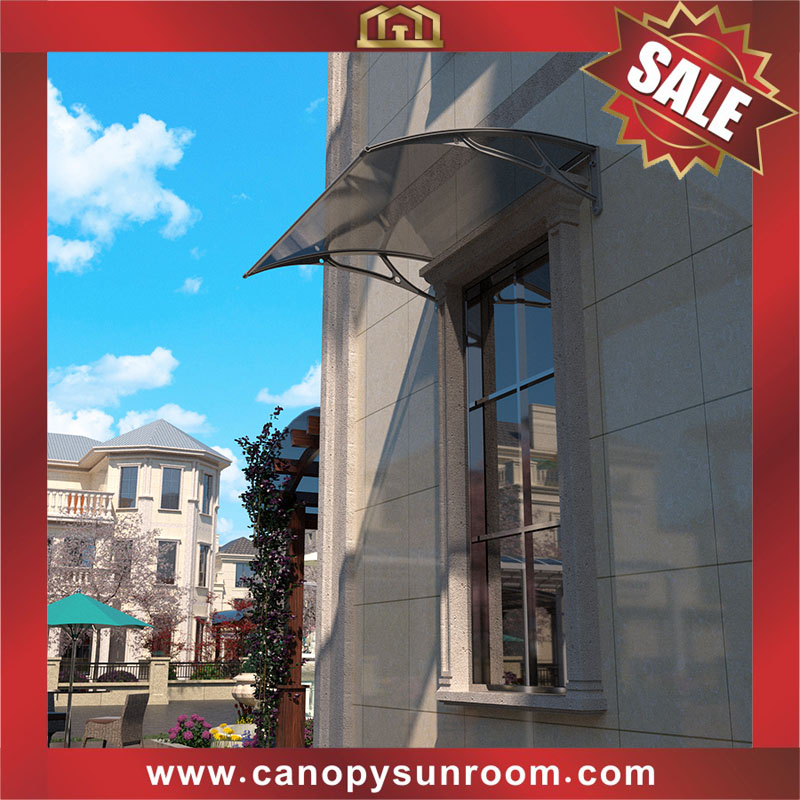 hot selling house Window door DIY Polycarbonate pc awning canopy shelter with aluminum bracket support arms