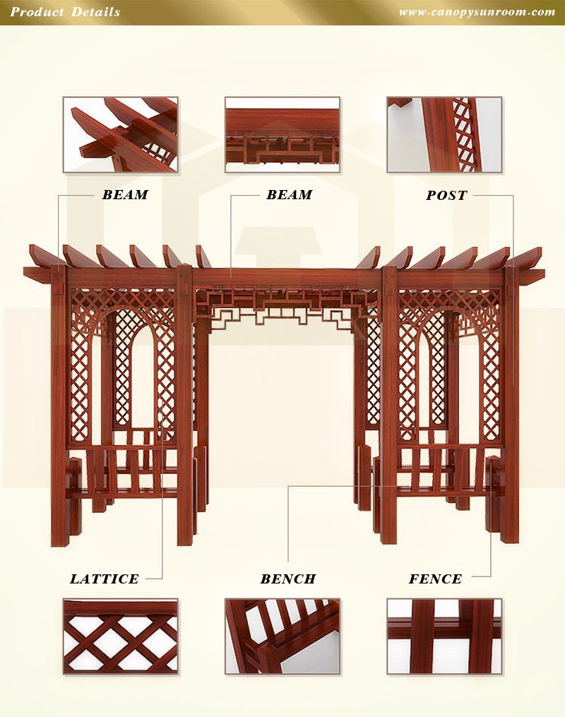 aluminum metal pergola details s