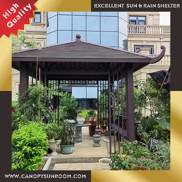 courtyard aluminum chinese style gazebo pavilion