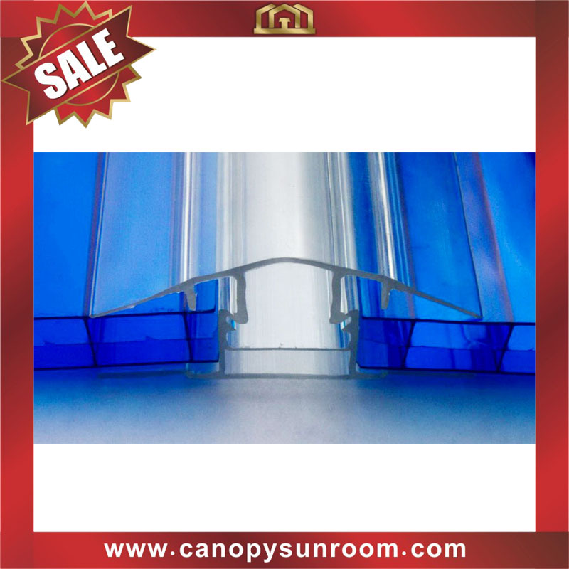 PC polycarbonate connector profile snap buckle for hollow polycarbonate sheet