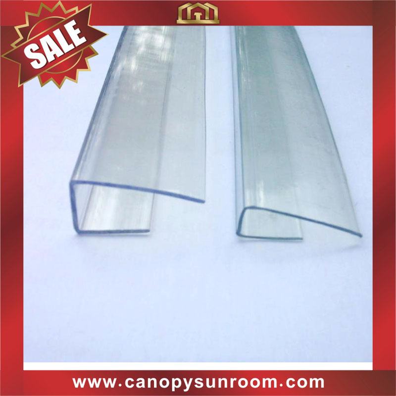 Polycarbonate PC U profile channel cap edge cover for polycarbonate sheet