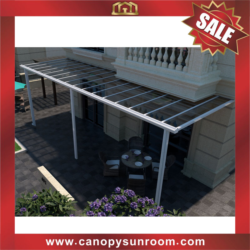 backyard patio terrace balcony polycarbonate aluminum flat roofing canopy awning canopies shelter for sale