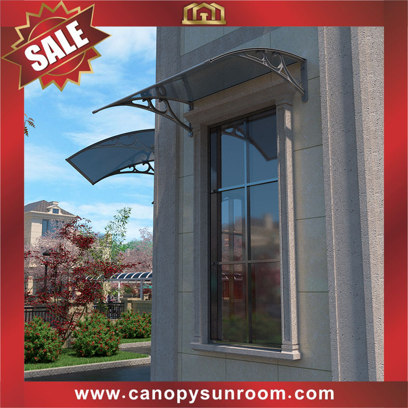 house Window door DIY Polycarbonate pc awning canopy shelter with aluminum bracket support arms