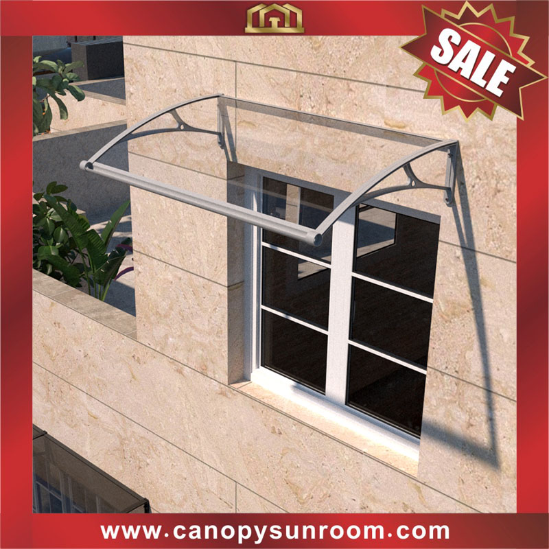 hot selling house Window door DIY aluminum Polycarbonate pc awning canopy shelter with water gutter channel