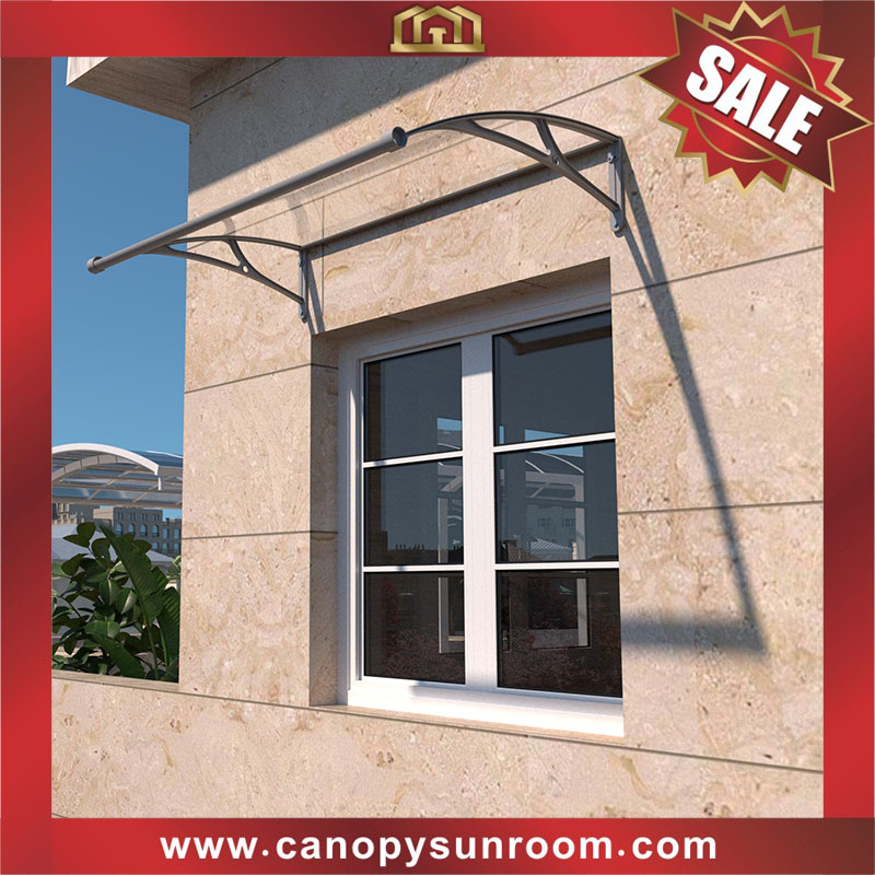hot selling house Window door DIY aluminum Polycarbonate pc awning canopy shelter with water gutter channel