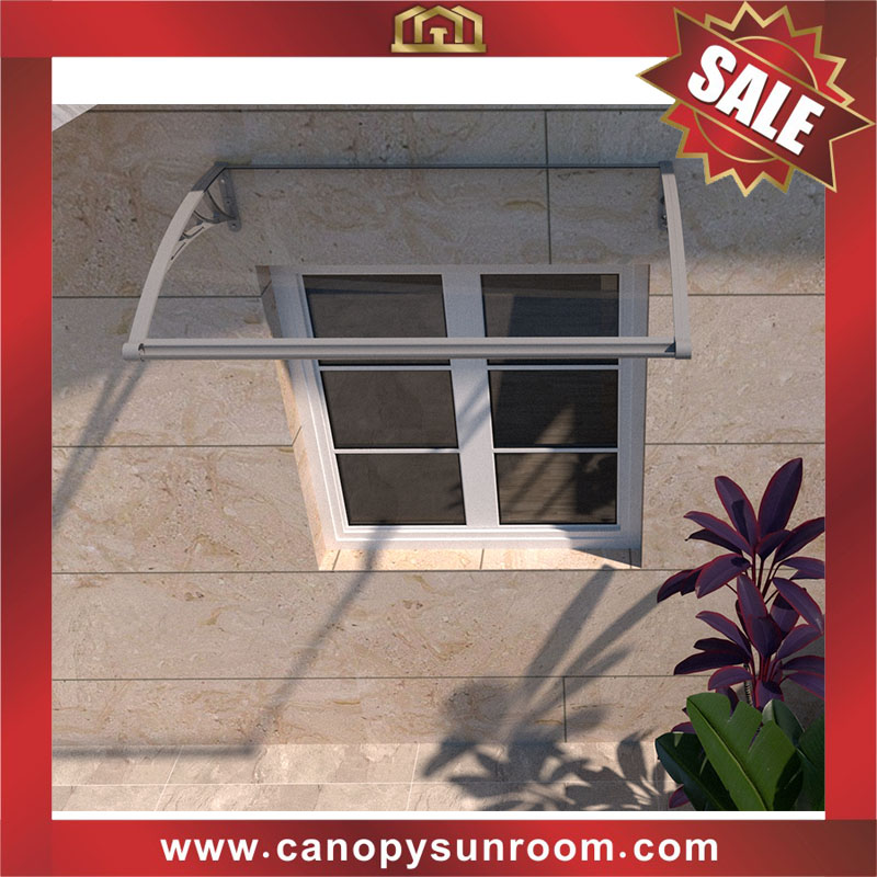 high quality house Window door DIY Polycarbonate pc awning canopy shelter with water channel gutter