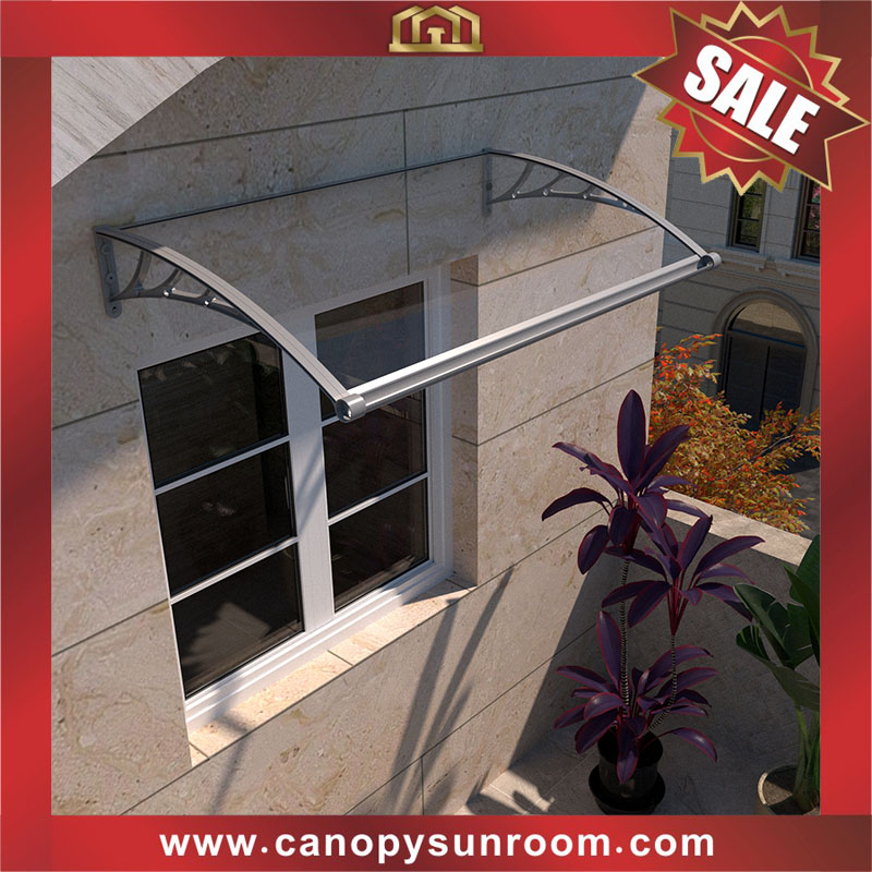 high quality house Window door DIY Polycarbonate pc awning canopy shelter with water channel gutter