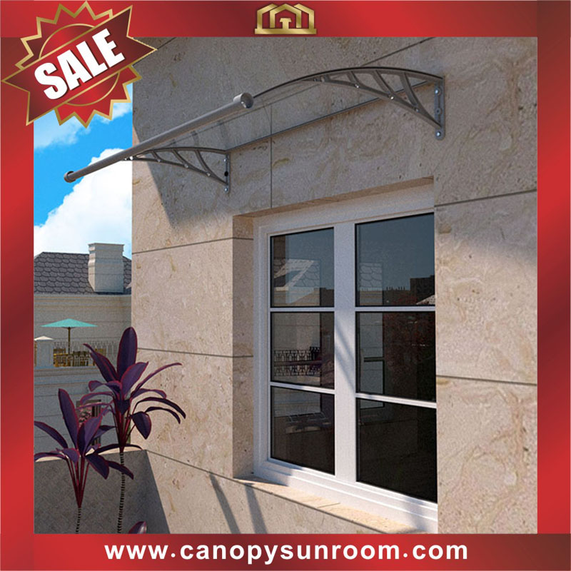 high quality house Window door DIY Polycarbonate pc awning canopy shelter with water channel gutter