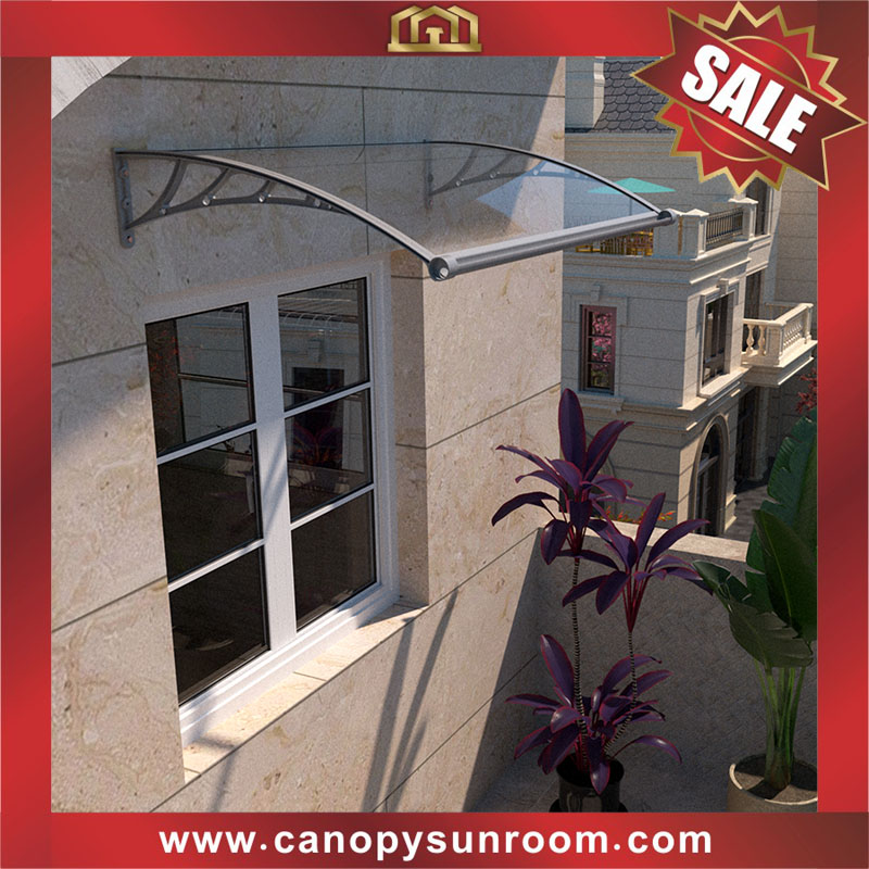 high quality house Window door DIY Polycarbonate pc awning canopy shelter with water channel gutter