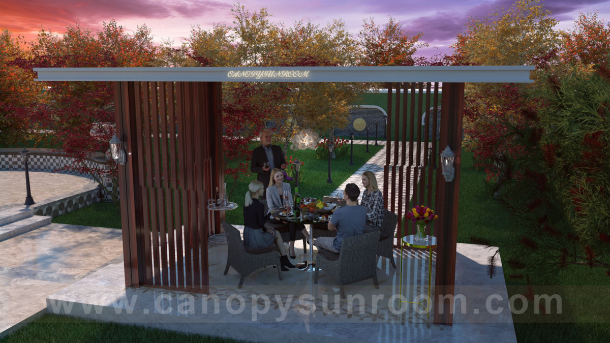 back yard gazebo canopy awning pavilion shelter