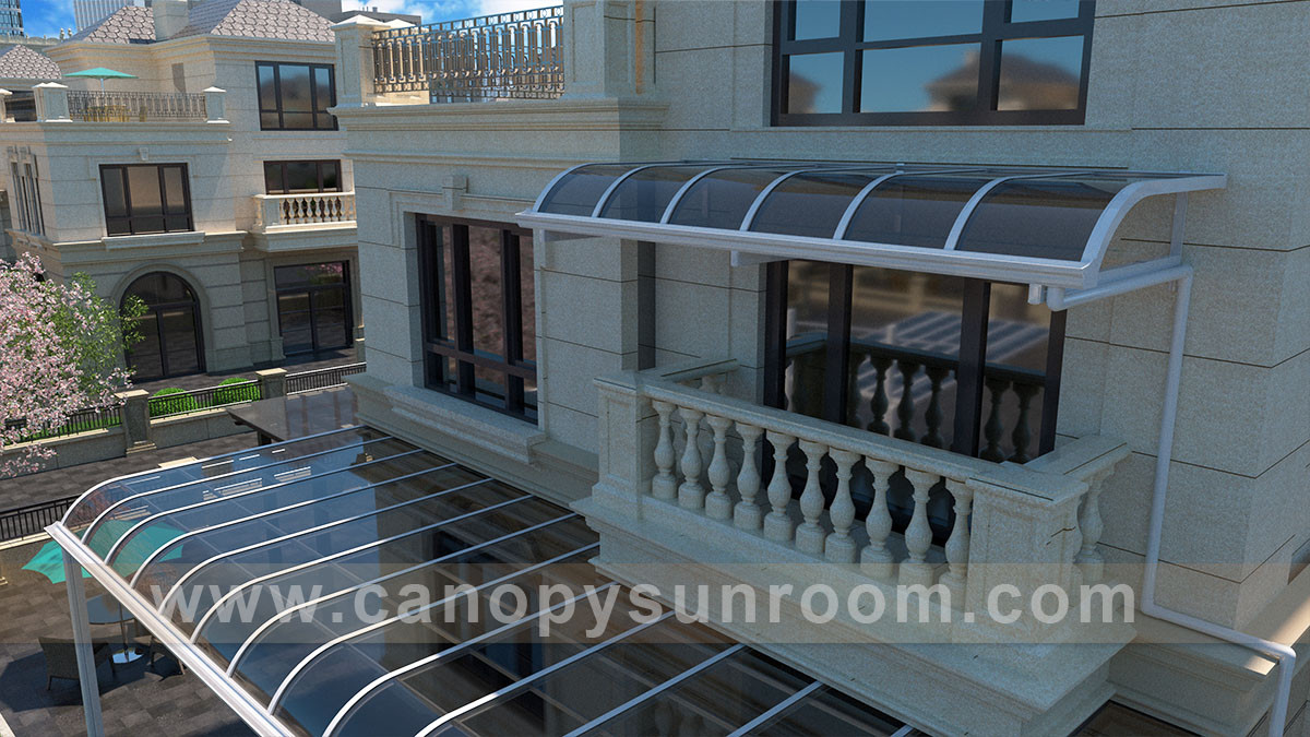 outdoor house balcony patio terrace polycarbonate awning canopy shelters