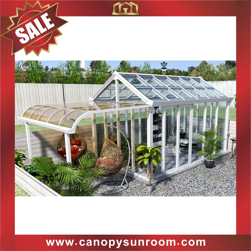 outdoor garden backyard sunroom sun house with tempered glass and aluminum framework