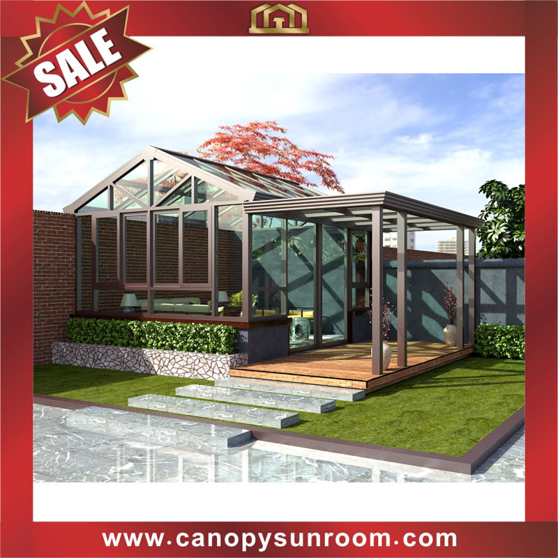outdoor garden backyard tempered glass aluminum sun house sunroom