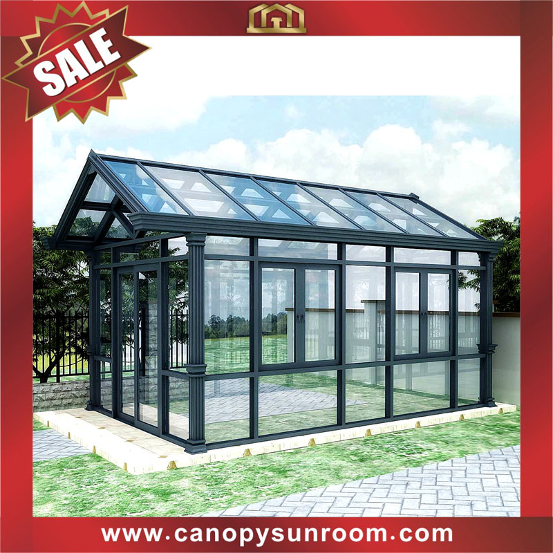 outdoor garden backyard tempered glass aluminum sun house sunroom
