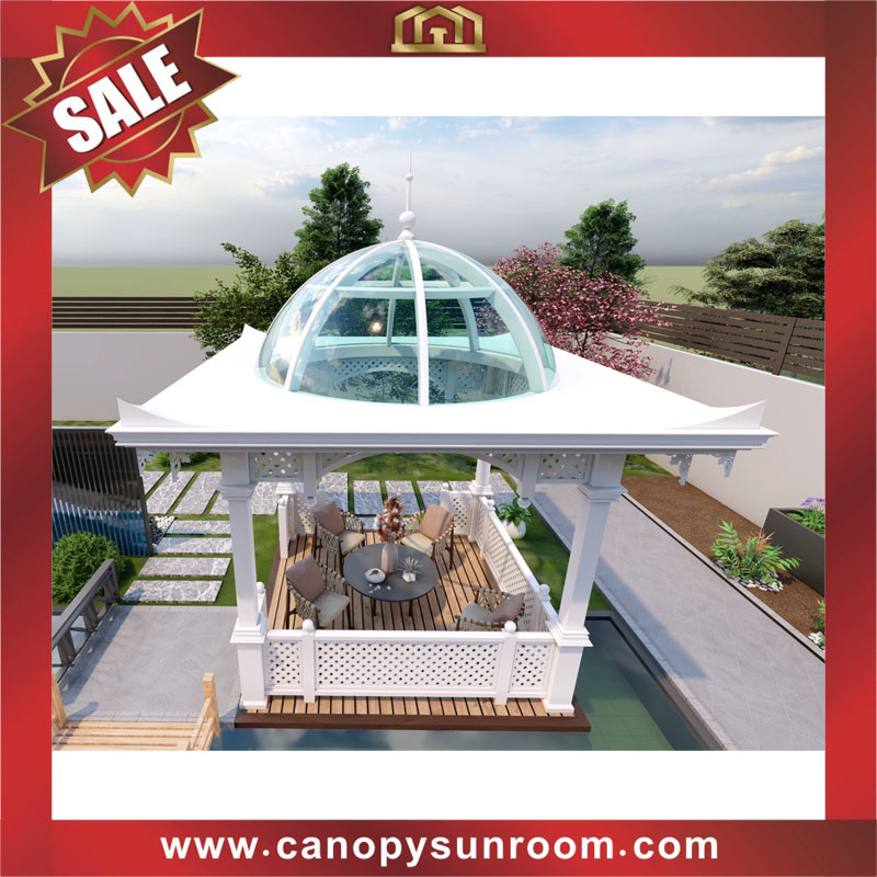 outdoor courtyard backyard aluminum pavilion gazebo rain shelter for sales