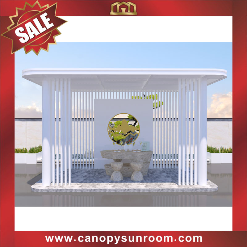 outdoor courtyard backyard aluminum pavilion gazebo rain shelter for sales