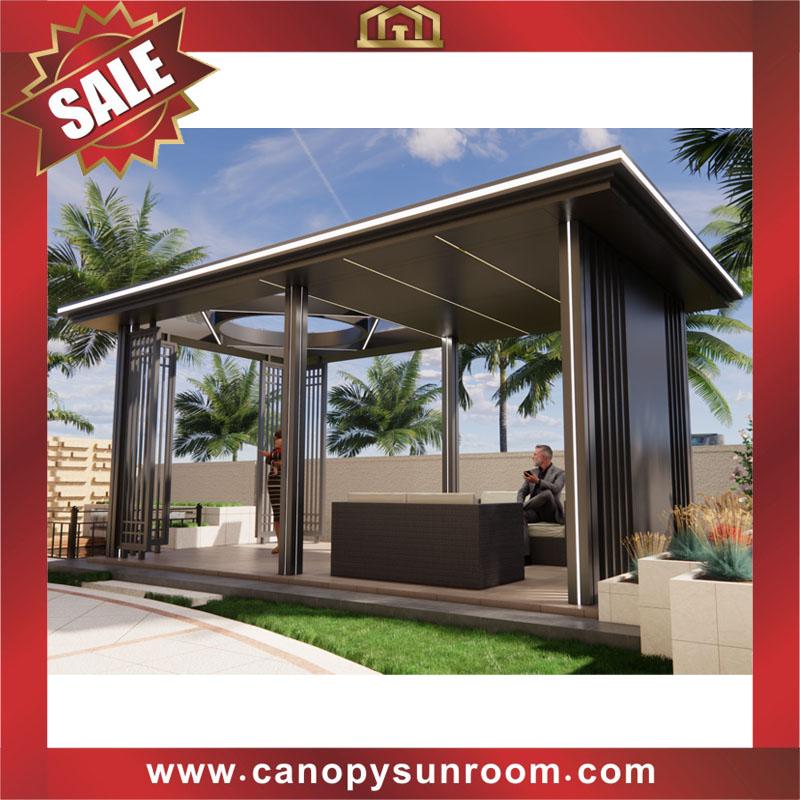 Excellent modern outdoor courtyard backyard aluminum aluminium alu shelter pavilion gazebo