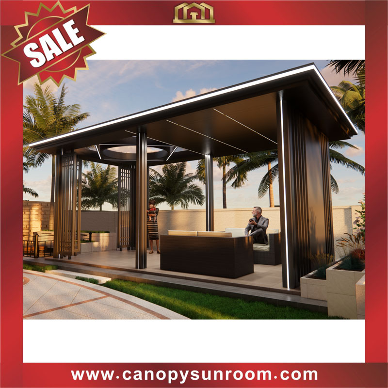 Excellent modern outdoor courtyard backyard aluminum aluminium alu shelter pavilion gazebo