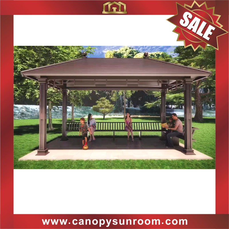 outdoor courtyard backyard aluminum aluminium alu chinese style pavilion gazebo shelter for sale
