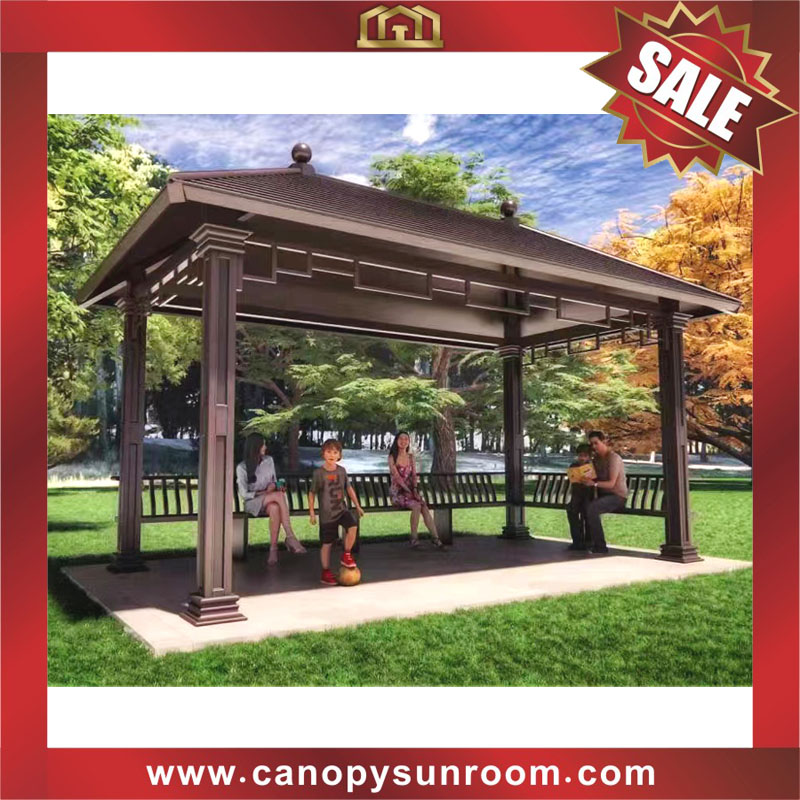 outdoor courtyard backyard aluminum aluminium alu chinese style pavilion gazebo shelter for sale