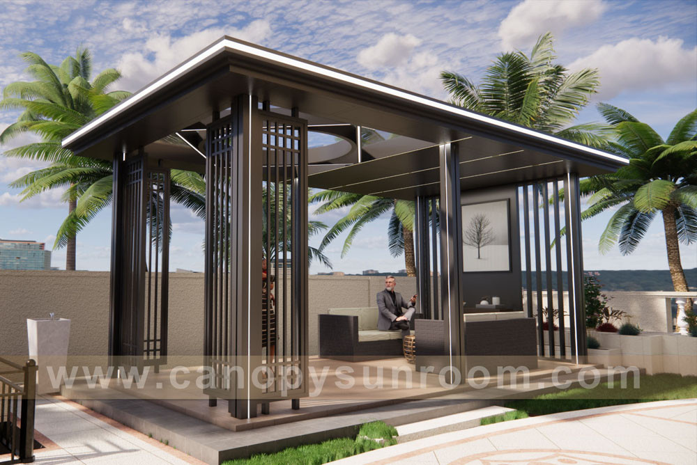 outdoor garden aluminum PAVILION GAZEBO shelter canopy awning canopies