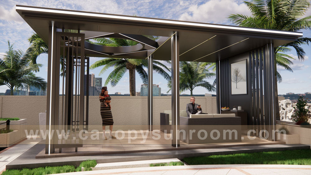 outdoor garden aluminum PAVILION GAZEBO shelter canopy awning shed