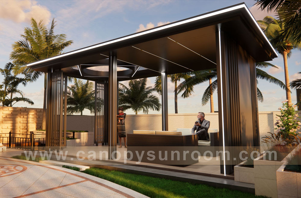 outdoor garden aluminum PAVILION GAZEBO shelter canopy awning