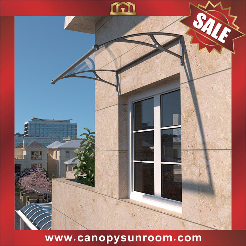 house Window door DIY Polycarbonate aluminum awning canopy shelter with water channel gutter