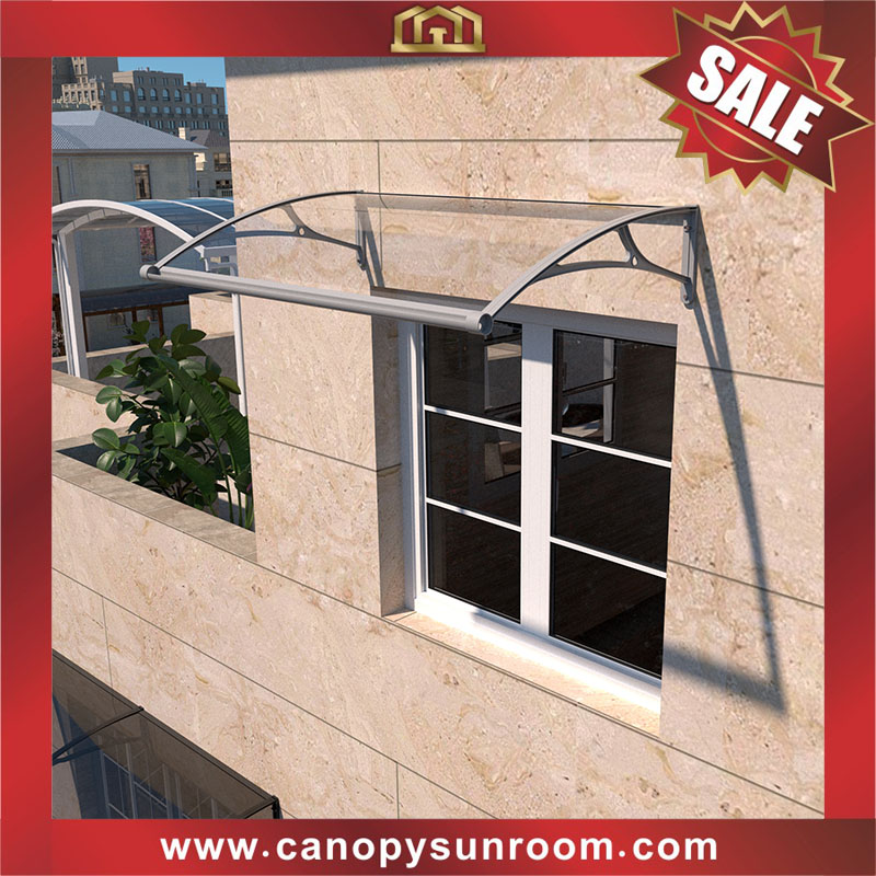 house Window door DIY Polycarbonate aluminum awning canopy shelter with water channel gutter