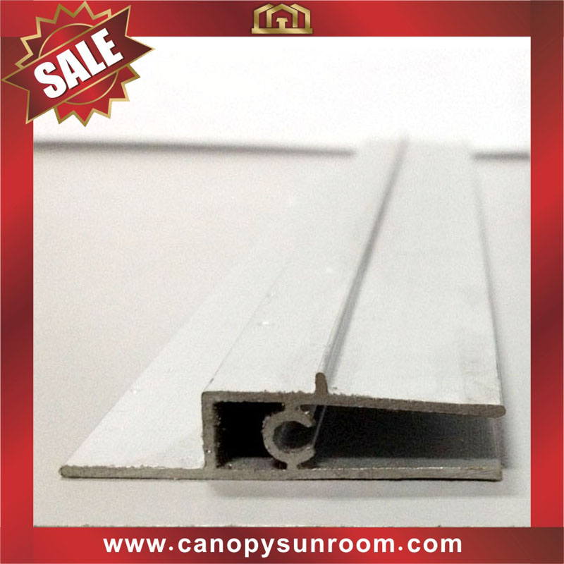 back frontal Aluminium aluminum alu profile bar tube connector for polycarbonate canopy awning