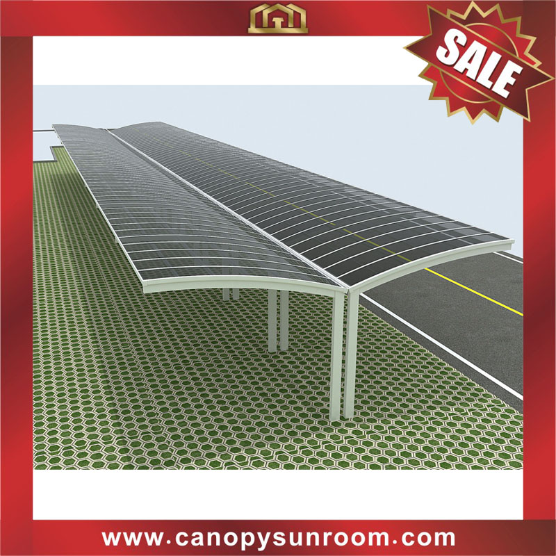 Public outdoor polycarbonate aluminum park bike bicycle motorcycle canopy awning shelter