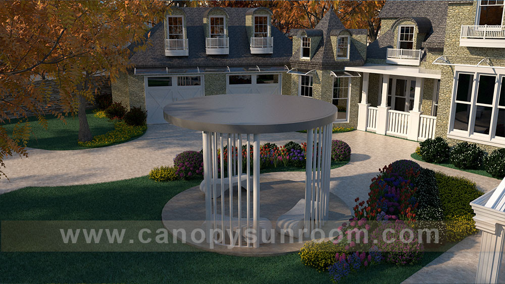 outdoor rounded roofing gazebo pavilion