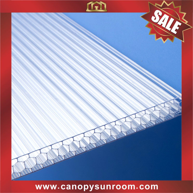 excellent honeycomb cells hollow polycarbonate PC sun roofing sheet plate panel sunvisor