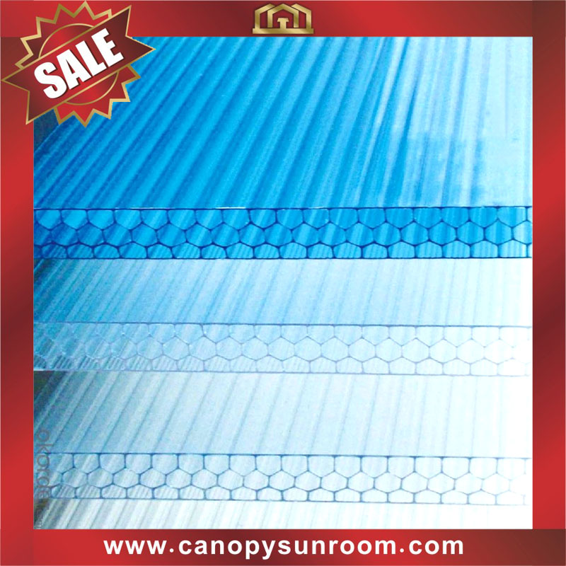 excellent honeycomb cells hollow polycarbonate PC sun roofing sheet plate panel sunvisor