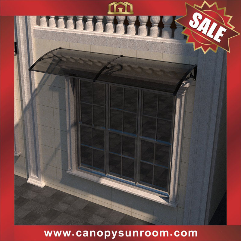 exellent Window door DIY Polycarbonate awning canopy shelter with aluminum bracket support arms for sale