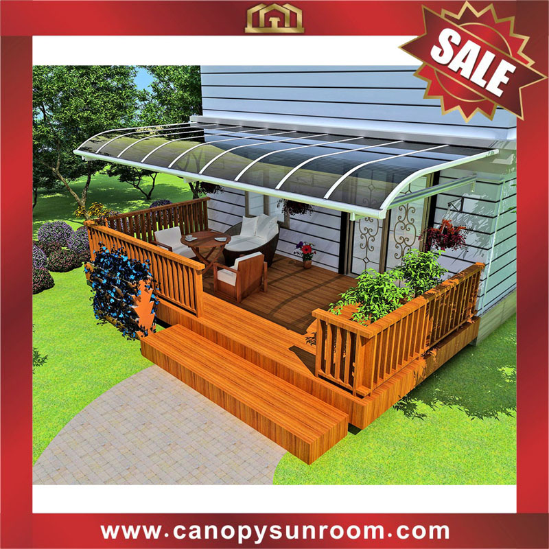 high quality backyard villa cottage patio terrace balcony polycarbonate aluminum shelter canopy awning canopies 