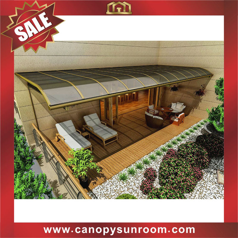 high quality backyard villa cottage patio terrace balcony polycarbonate aluminum shelter canopy awning canopies 