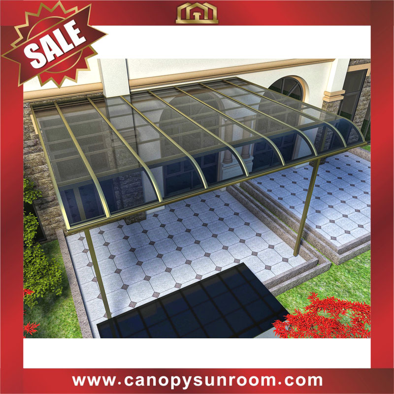 high quality backyard villa cottage patio terrace balcony polycarbonate aluminum shelter canopy awning canopies 