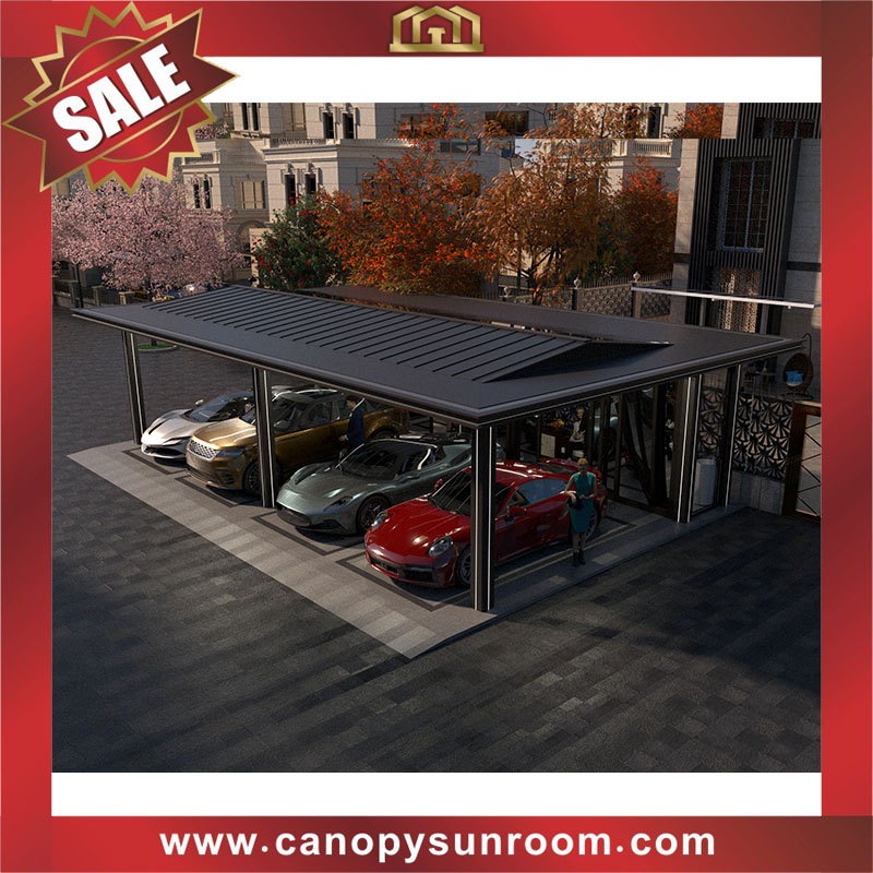 High quality high end luxury outdoor courtyard backyard aluminum park cars shelter garage carport