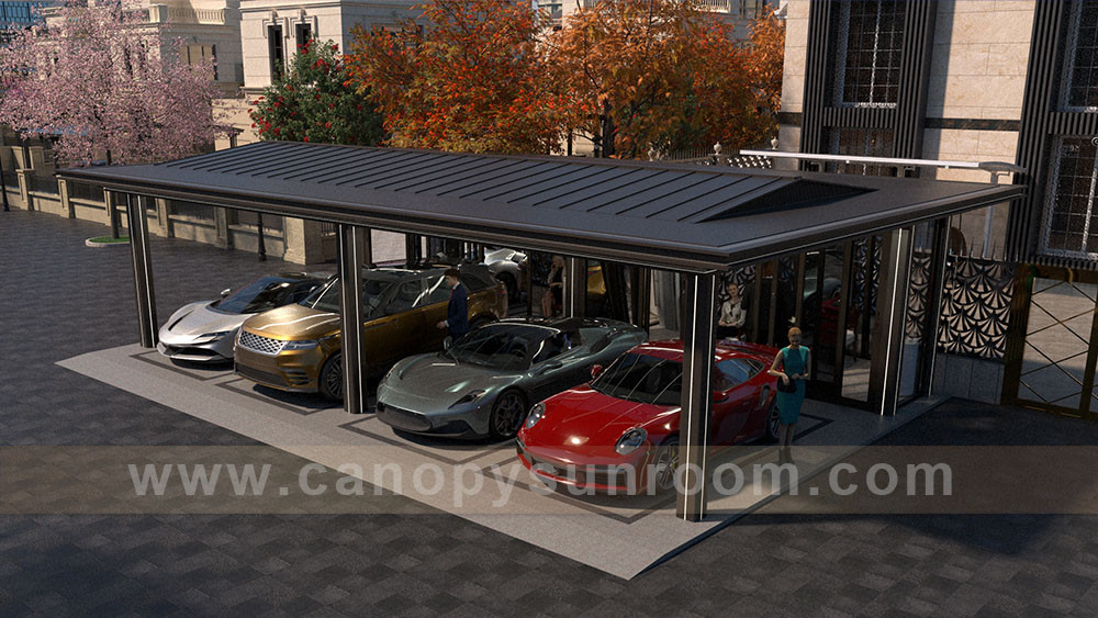 high end luxury aluminum garage carport