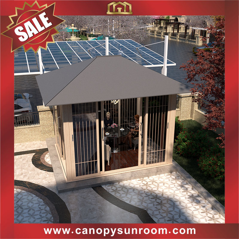 High quality backyard outdoor Japanese style aluminum pavilion gazebo enclosure tiny house cabin shed for sale