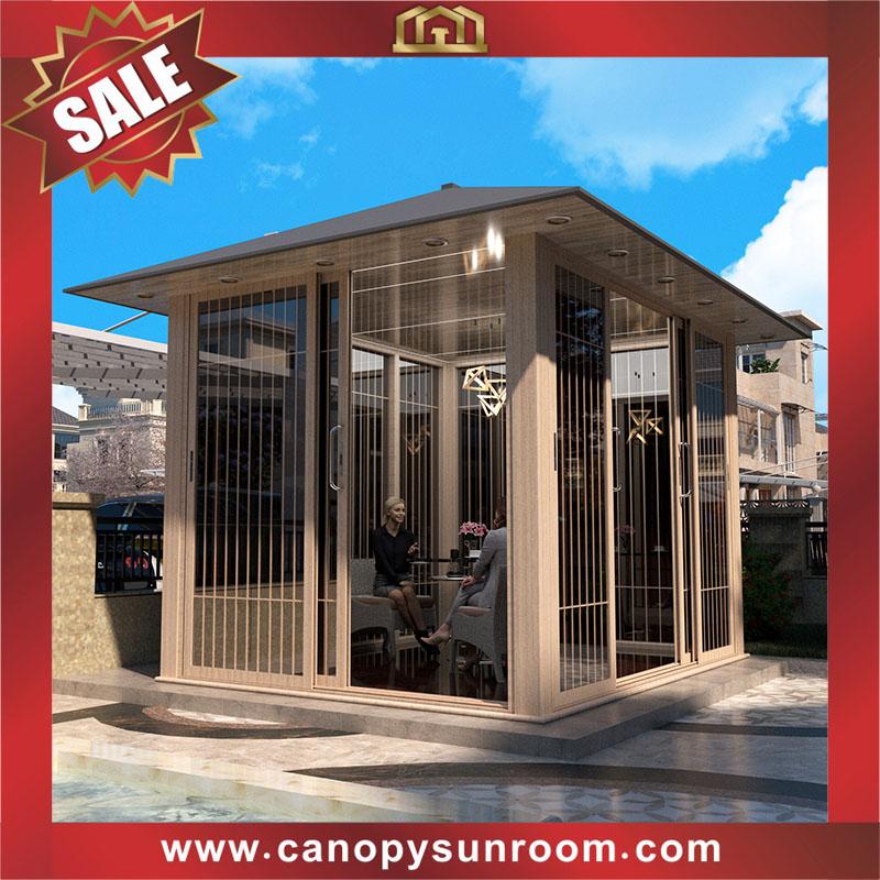 High quality backyard outdoor Japanese style aluminum pavilion gazebo enclosure tiny house cabin shed for sale