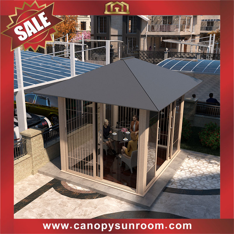 High quality backyard outdoor Japanese style aluminum pavilion gazebo enclosure tiny house cabin shed for sale