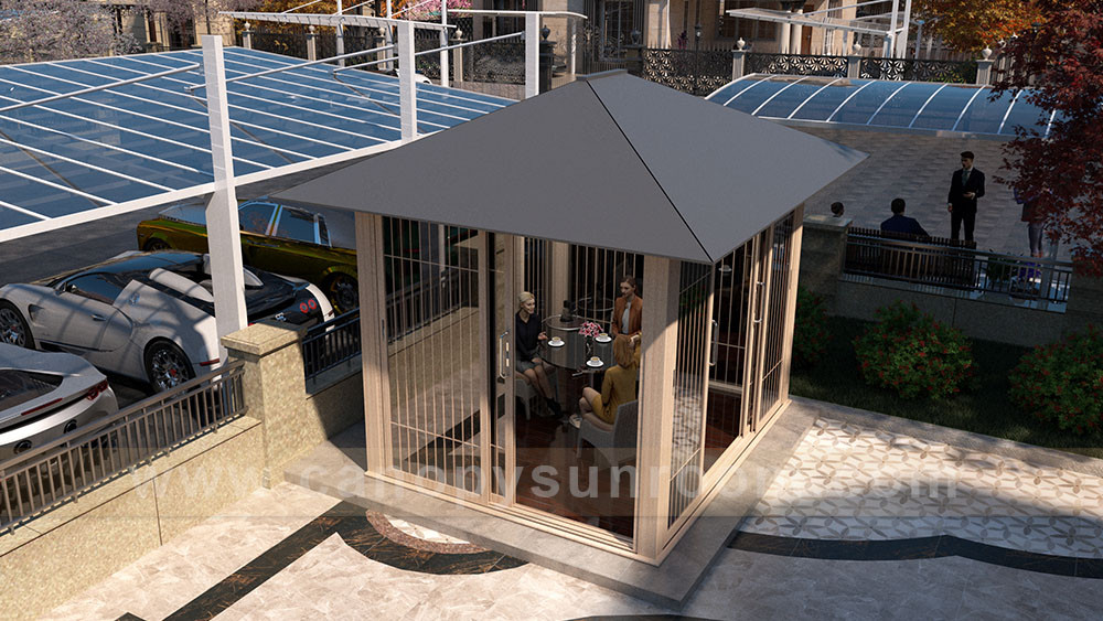Japanese style aluminum shed gazebo pavilion shelter