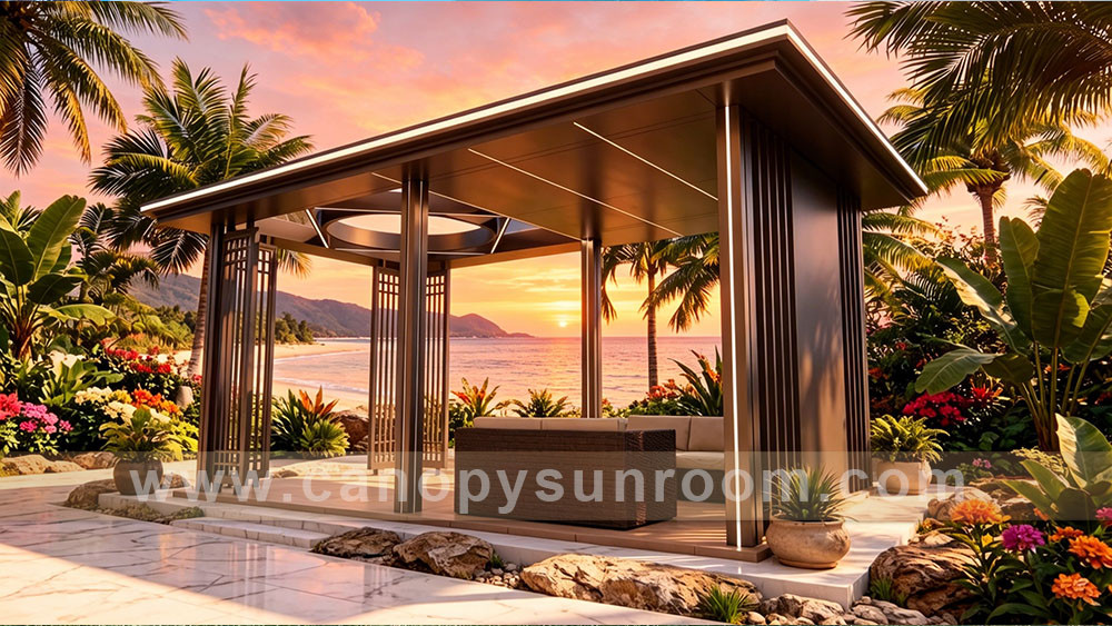 outdoor modern aluminum gazebo pavilion
